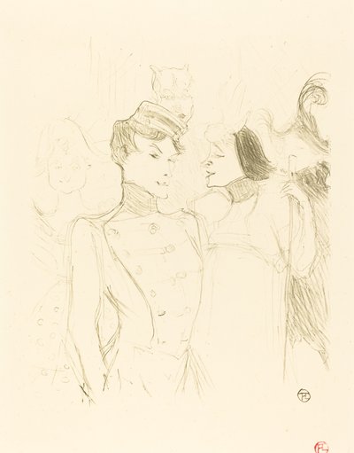 Lender en Lavalliere door Henri de Toulouse Lautrec