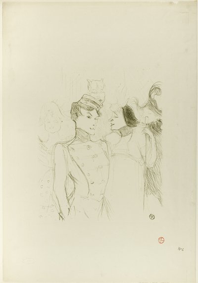 Lender en Lavallière in een revue bij de Variétés door Henri de Toulouse Lautrec