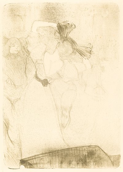 Lender van achteren dansend de Bolero in "Chilperic" door Henri de Toulouse Lautrec
