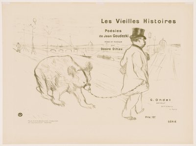 Les Vieilles histoires: Omslag - Frontispice door Henri de Toulouse Lautrec