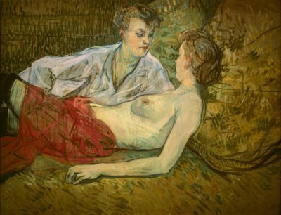 De twee vriendinnen door Henri de Toulouse Lautrec
