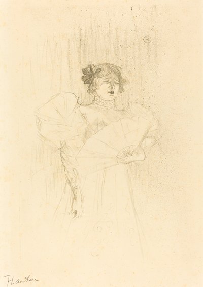 Luce Myres Gezicht (Luce Myrès, de face) door Henri de Toulouse Lautrec