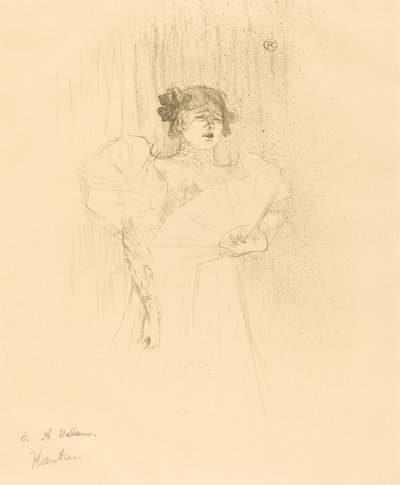 Luce Myres, de face door Henri de Toulouse Lautrec