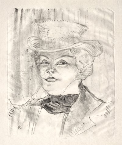 Madame Réjane, 1899 door Henri de Toulouse Lautrec
