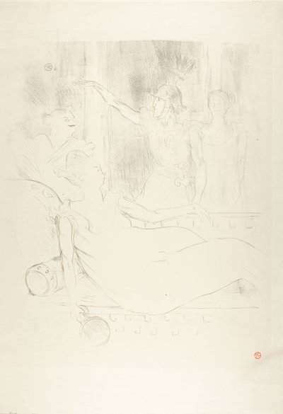 Madame Simon-Girard, Brasseur en Guy in La belle Hélène door Henri de Toulouse Lautrec