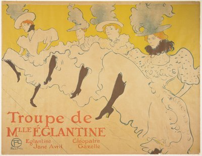 Mademoiselle Eglantines Troupe, 1896 door Henri de Toulouse Lautrec