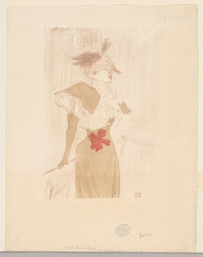 Mademoiselle Marcelle Lender, Staand door Henri de Toulouse Lautrec