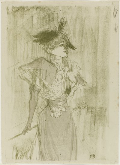 Mademoiselle Marcelle Lender, staand door Henri de Toulouse Lautrec