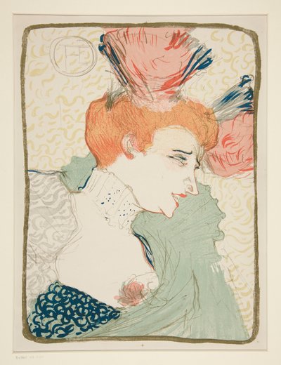 Mademoiselle Marcelle Lender, en buste (Portretbuste van Mademoiselle Marcelle Lender) door Henri de Toulouse Lautrec
