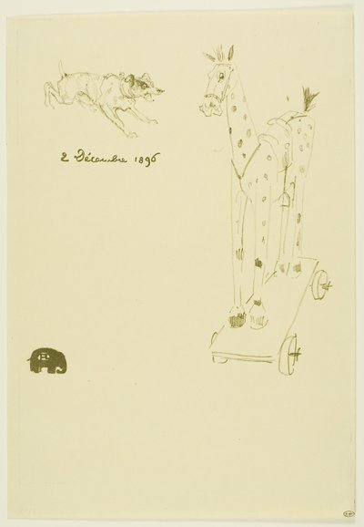 Menu Sylvain door Henri de Toulouse Lautrec