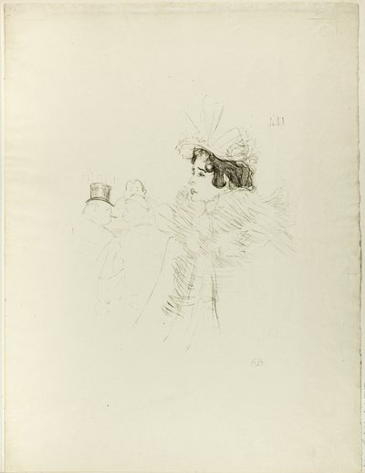 Miss May Belfort aan de Bar Achille door Henri de Toulouse Lautrec