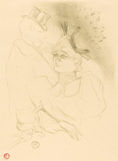 Mlle. Lender en Baron Mlle. Lender et Baron, 1893 door Henri de Toulouse Lautrec
