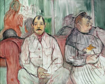 De heer, mevrouw en de hond door Henri de Toulouse Lautrec