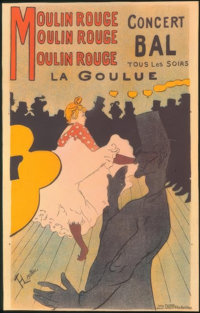Moulin Rouge, La Goulue door Henri de Toulouse Lautrec