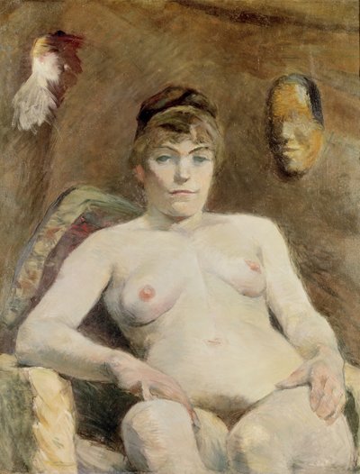 Naakte vrouw door Henri de Toulouse Lautrec