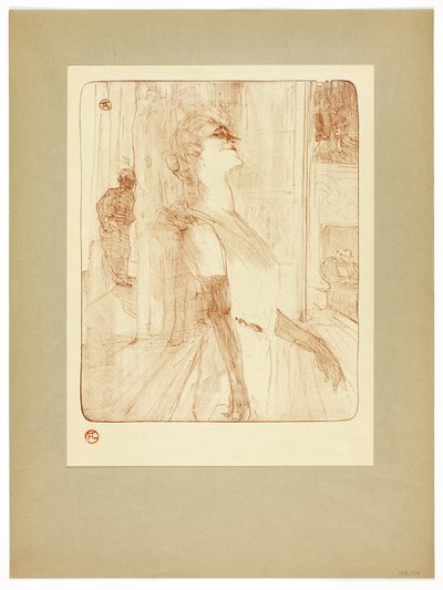 Op het podium, plaat één van Yvette Guilbert door Henri de Toulouse Lautrec