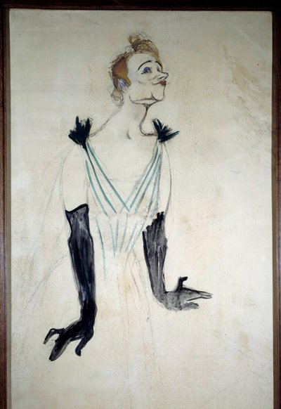 Portret van de zangeres Yvette Guilbert door Henri de Toulouse Lautrec