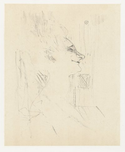 Portret van actrice Yvette Guilbert in Soularde door Henri de Toulouse Lautrec