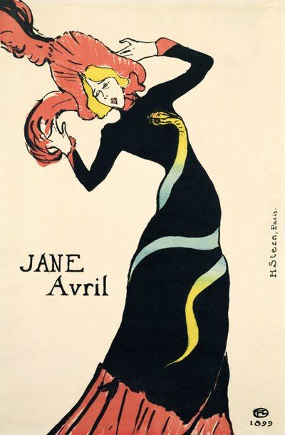 Poster voor Jane Avril, 1899 door Henri de Toulouse Lautrec