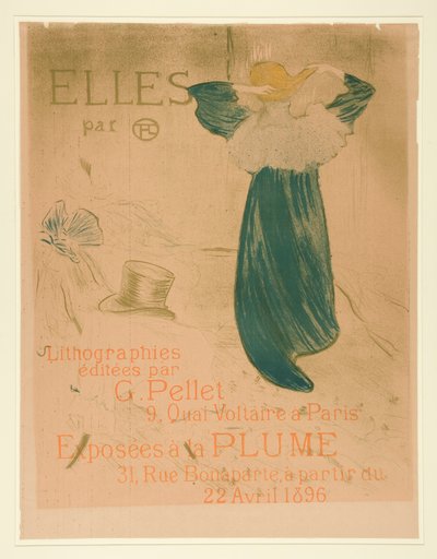 Poster van frontispice voor door Henri de Toulouse Lautrec