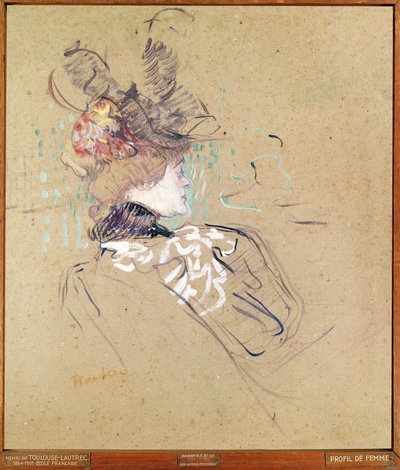 Profiel van een vrouw, 1896 door Henri de Toulouse Lautrec