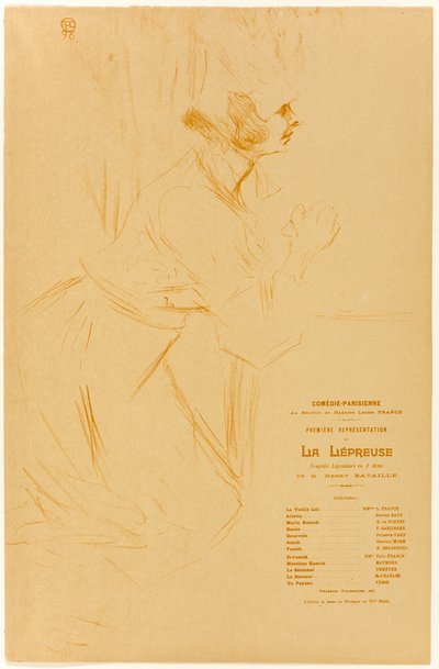 Programma voor La Lépreuse door Henri de Toulouse Lautrec