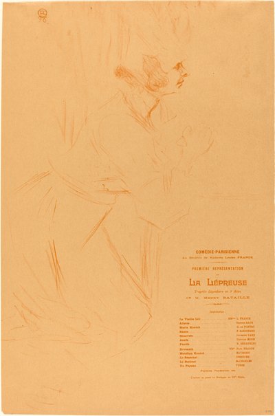 Programma voor "La lepreuse" door Henri de Toulouse Lautrec