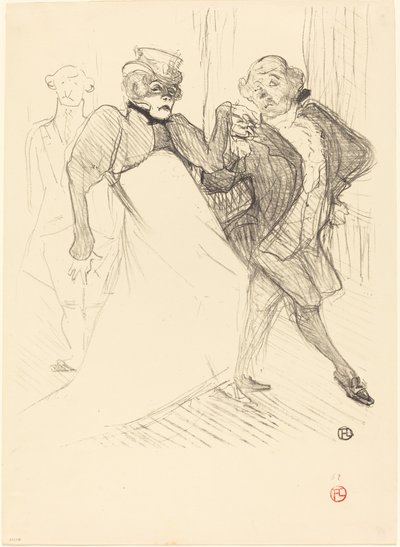 Réjane en Galipaux in "Madame Sans-Gêne" door Henri de Toulouse Lautrec