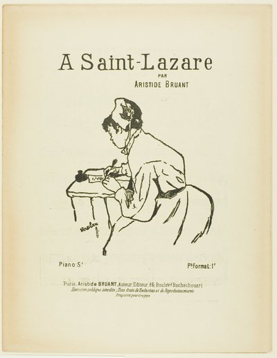 À Saint-Lazare door Henri de Toulouse Lautrec
