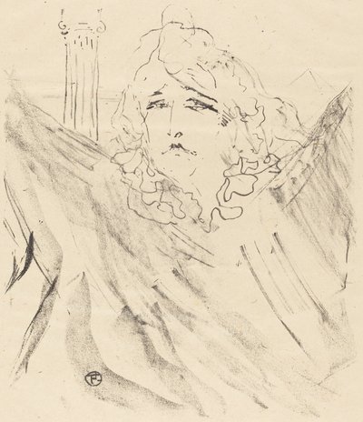Sarah Bernhardt in Cleopatra, 1896 door Henri de Toulouse Lautrec