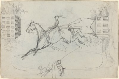 Blad met schetsen, c. 1881 door Henri de Toulouse Lautrec