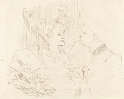Souper in Londen, 1896 door Henri de Toulouse Lautrec