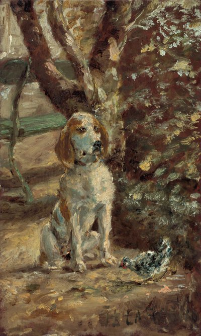 De hond van de kunstenaar Flèche door Henri de Toulouse Lautrec