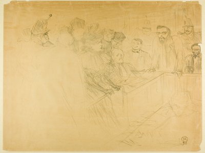 Het Arton-proces (derde plaat) door Henri de Toulouse Lautrec