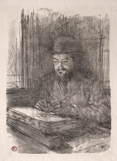De goede lithograaf door Henri de Toulouse Lautrec