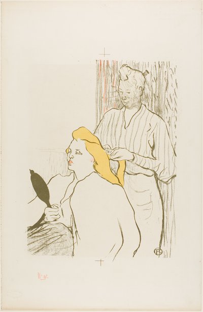 De Kapper, Programma voor het Théâtre Libre door Henri de Toulouse Lautrec