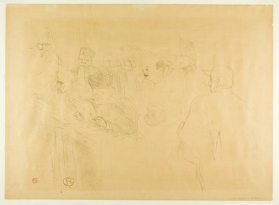 Het Lebaudy Proces, Mademoiselle Marsy Geeft Bewijs door Henri de Toulouse Lautrec