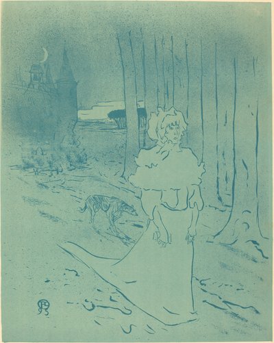 De kasteelvrouw of het voorteken door Henri de Toulouse Lautrec