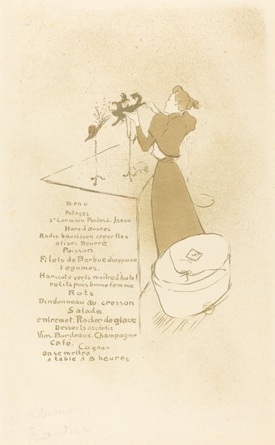 De hoedenmaakster (Renée Vert) door Henri de Toulouse Lautrec