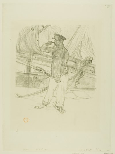 De Gerookte Haring, uit Mélodies de Désiré Dihau door Henri de Toulouse Lautrec
