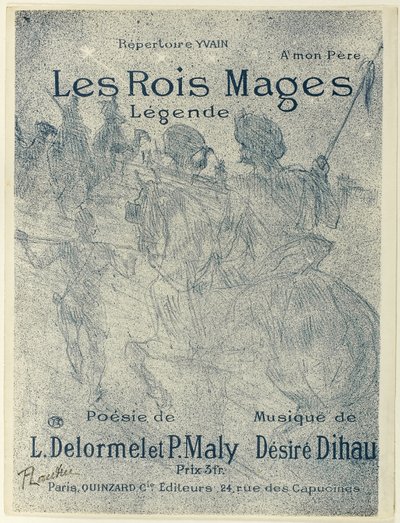 De drie wijzen door Henri de Toulouse Lautrec