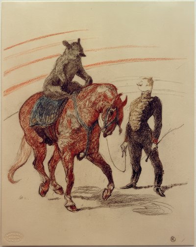Werk van de beer op het paneel door Henri de Toulouse Lautrec