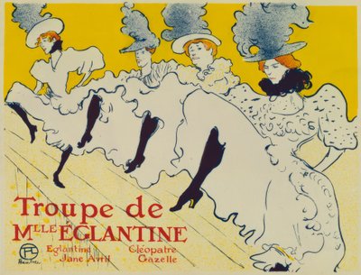 Troupe van juffrouw Eglantine / Eglantine / Jane Avril / Cleopa door Henri de Toulouse Lautrec