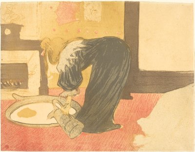 Vrouw in bad door Henri de Toulouse Lautrec