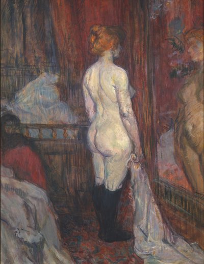 Vrouw voor een Spiegel door Henri de Toulouse Lautrec