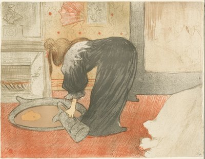 Vrouw met een Kuip, plaat vier uit Elles door Henri de Toulouse Lautrec