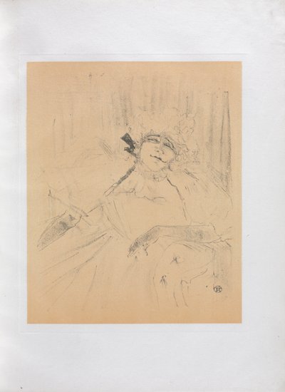Yvette Guilbert-Engelse Serie: Chanson ancienne door Henri de Toulouse Lautrec
