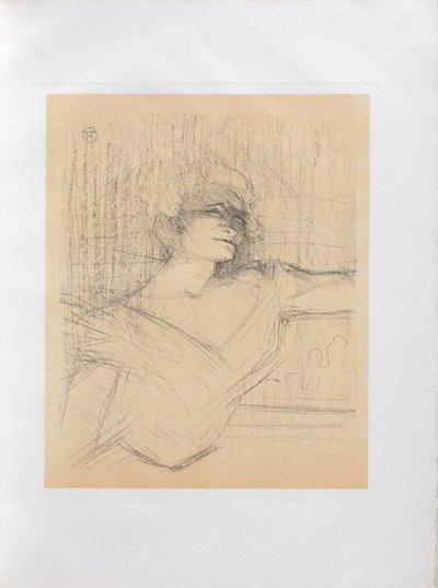 Yvette Guilbert-Engelse Serie: Dans la glu door Henri de Toulouse Lautrec