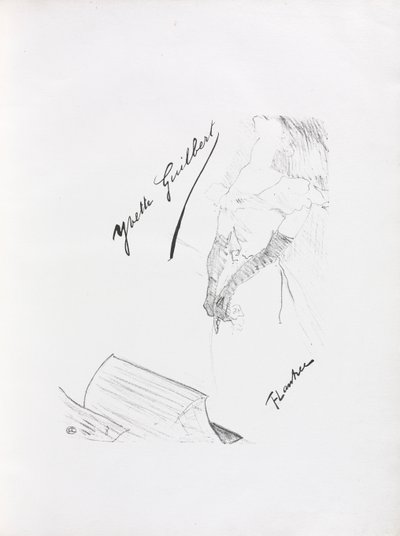Yvette Guilbert-Engelse Serie: Frontispice door Henri de Toulouse Lautrec