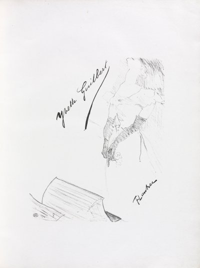 Yvette Guilbert-Engelse serie: Frontispice door Henri de Toulouse Lautrec